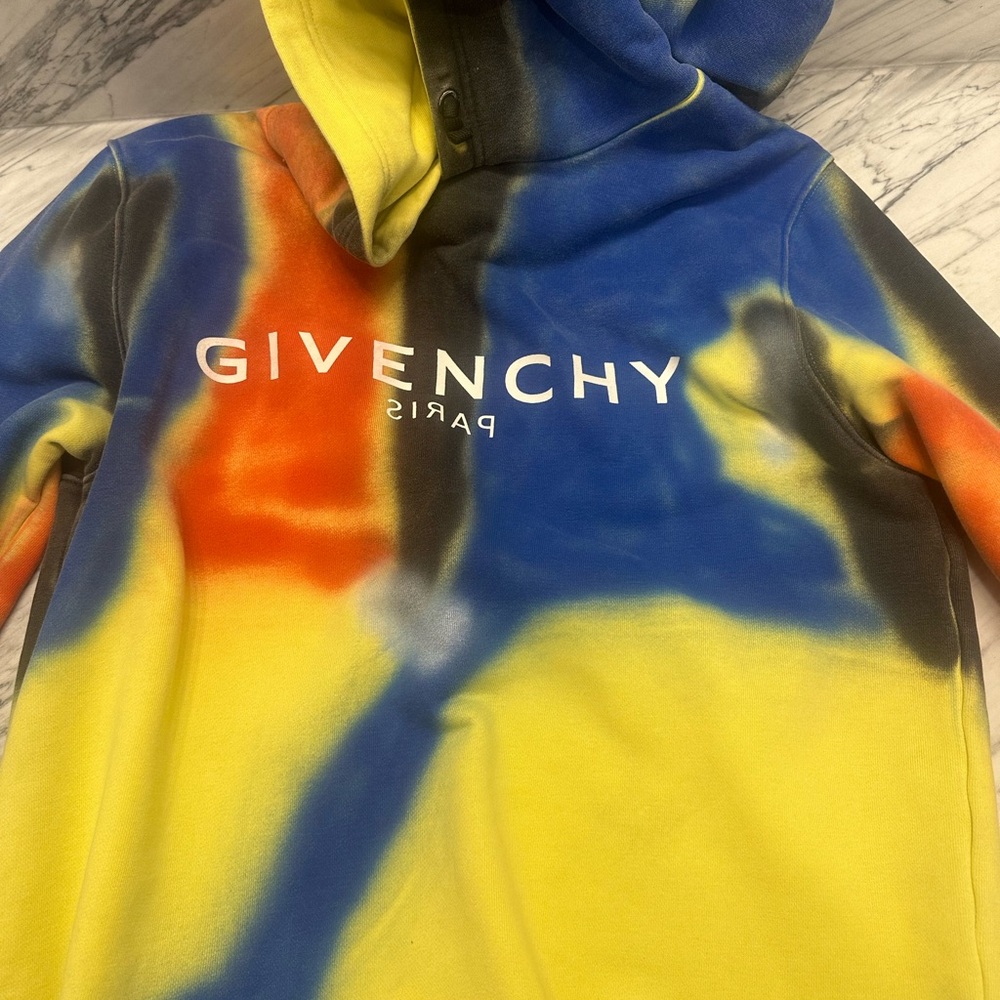 Givenchy Yellow and multicolor hoodie sz 12